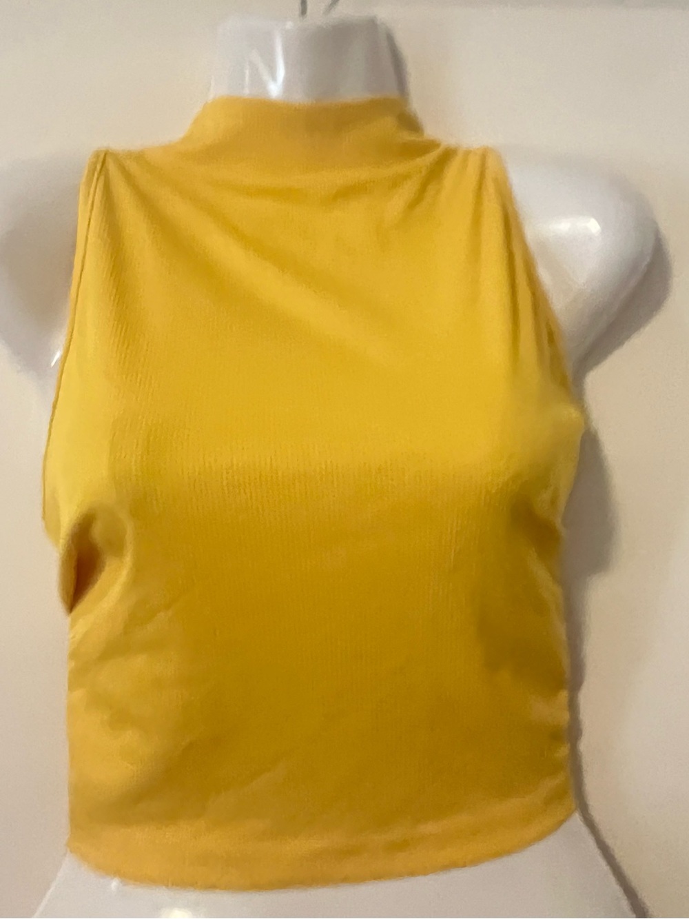 Yellow Ribbed Women’s Intimate Top - XX-L - Picture 2 of 8
